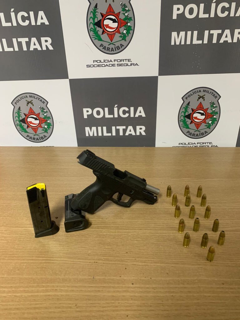Polícia Militar prende suspeito por porte ilegal de arma de fogo em comunidade de João Pessoa